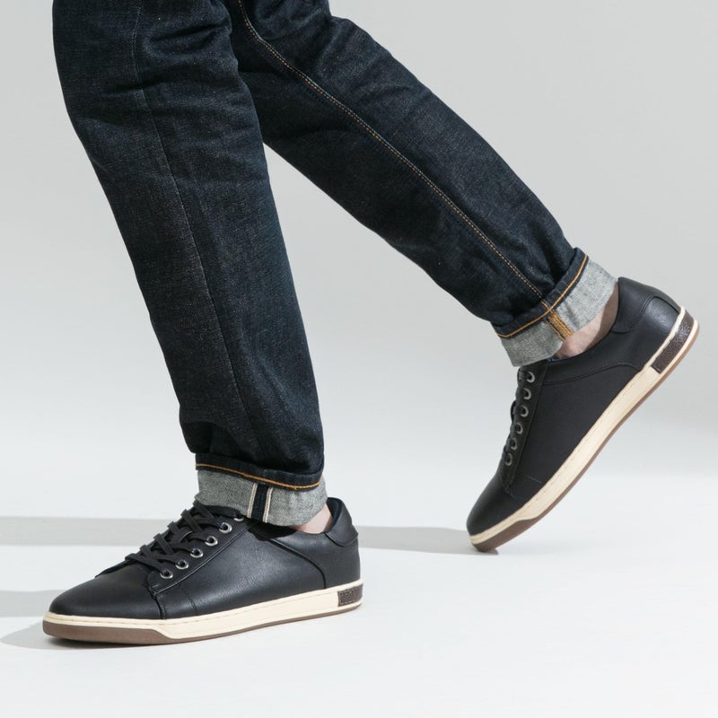 Vostey Men's Sneakers Fashion Black Casual Shoes Dress Sneaker Oxford Shoes(B81Q13 Black 13) - Image 4